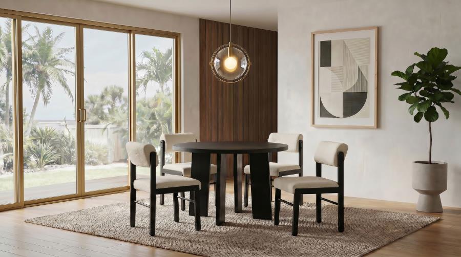(image for) Strouse 5-piece Dining Set Cream and Black