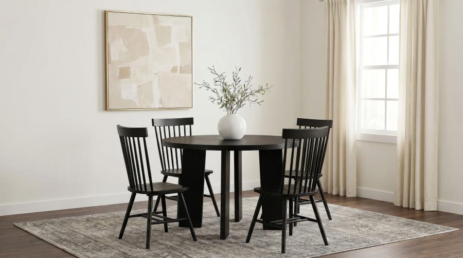 (image for) Strouse 5-piece Dining Set Black