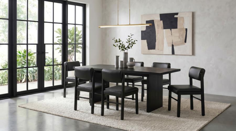 (image for) Decker 7-piece 82-inch Rectangular Dining Set Black