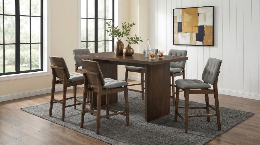 (image for) Decker 7-piece 70-inch Counter Height Dining Set Grey and Walnut