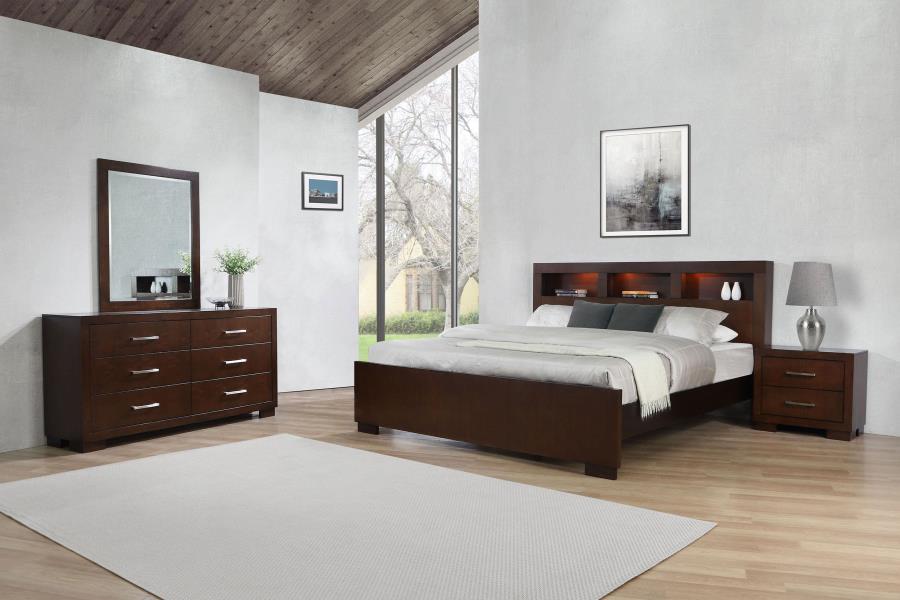 (image for) Jessica 4-piece Eastern King Bedroom Set Cappuccino