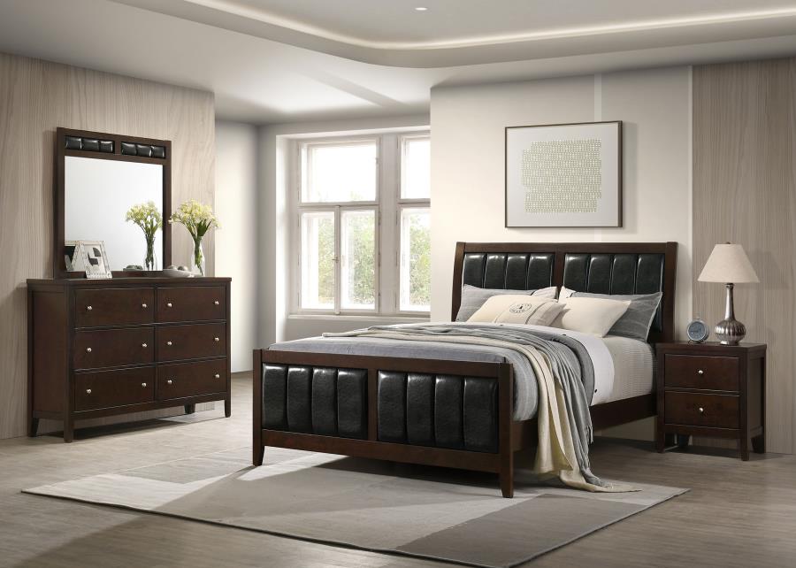 (image for) Carlton 4-piece Eastern King Bedroom Set Cappuccino