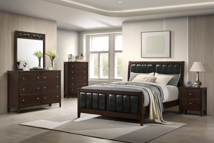 (image for) Carlton 5-piece California King Bedroom Set Cappuccino