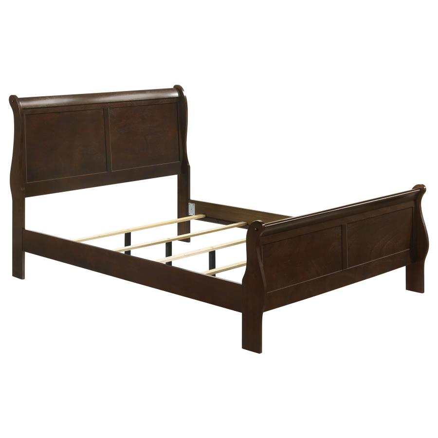 (image for) Louis Philippe Wood Full Sleigh Bed Cappuccino