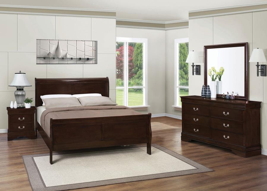 (image for) Louis Philippe 4-piece Eastern King Bedroom Set Cappuccino