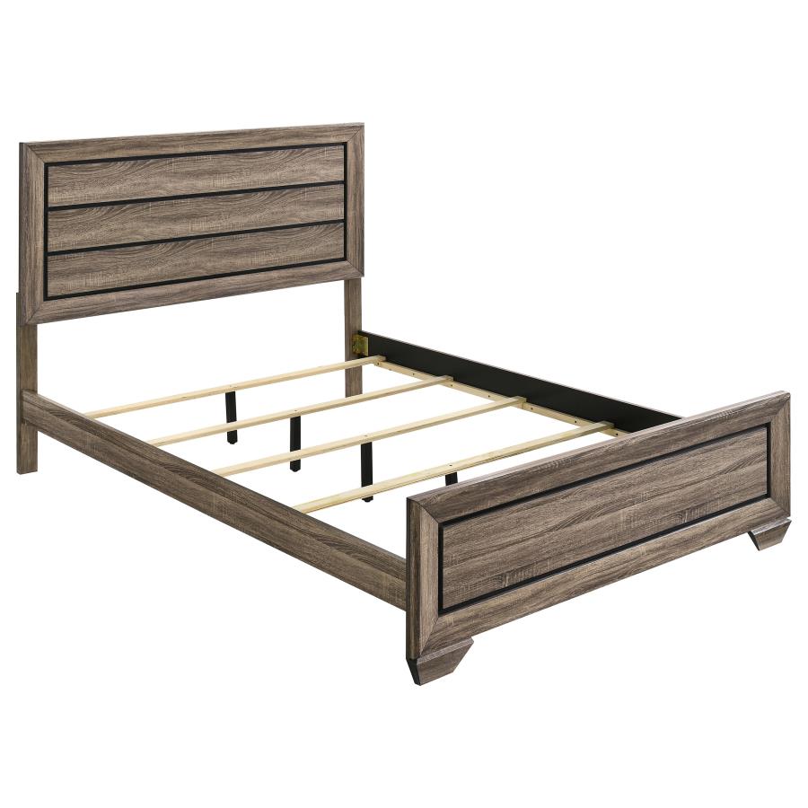 (image for) Kauffman Wood Queen Panel Bed Washed Taupe