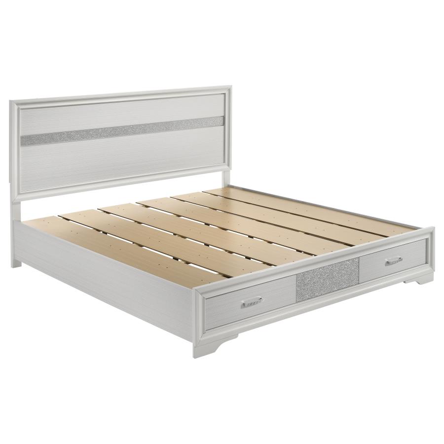 (image for) Miranda 51-inch Wood Eastern King Storage Panel Bed White