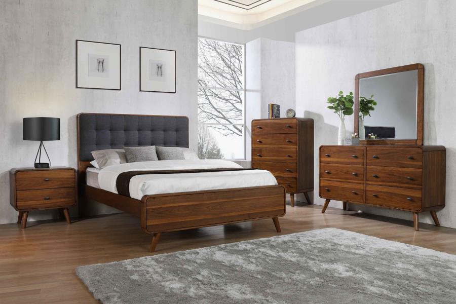 (image for) Robyn 5-piece Eastern King Bedroom Set Dark Walnut