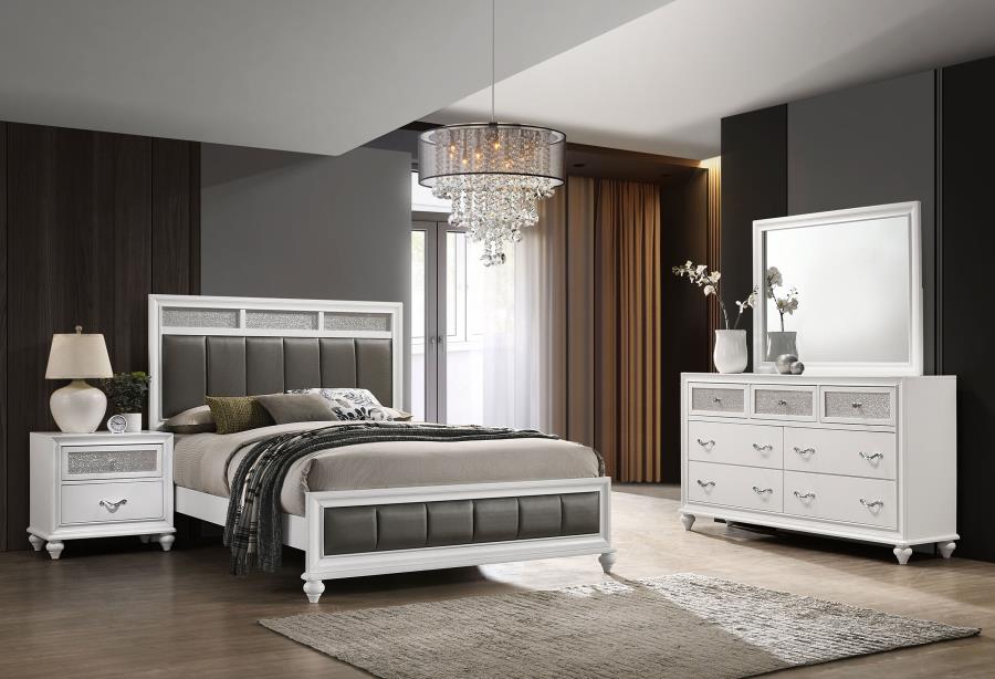 (image for) Barzini 4-piece Queen Bedroom Set White