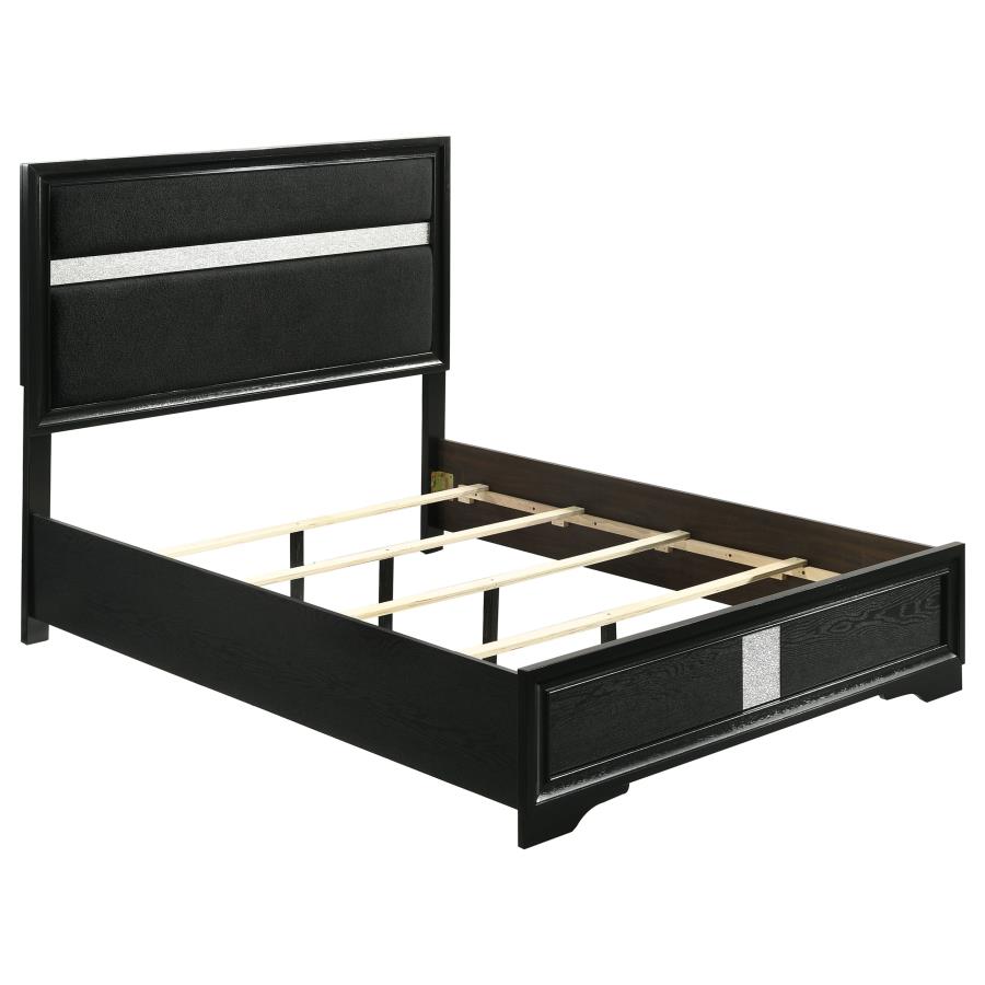 (image for) Miranda 54-inch Upholstered Full Panel Bed Black