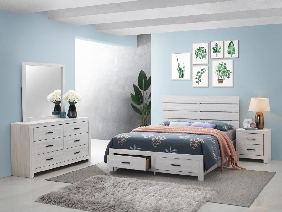 (image for) Brantford 4-piece Eastern King Bedroom Set Coastal White