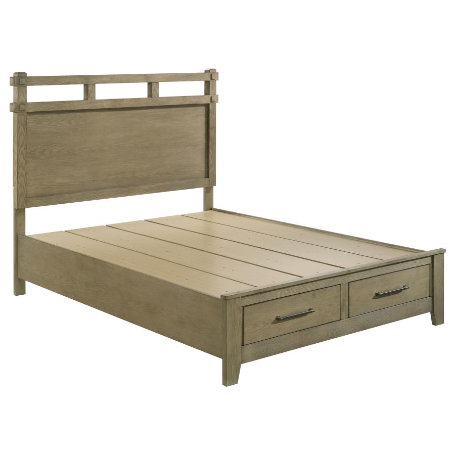 (image for) Hazlewood 59-inch Queen Panel Storage Bed Vineyard Oak