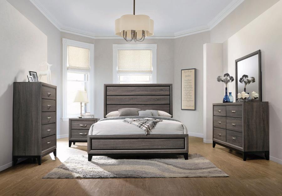 (image for) Watson Five-piece Eastern King Bedroom Set Grey Oak