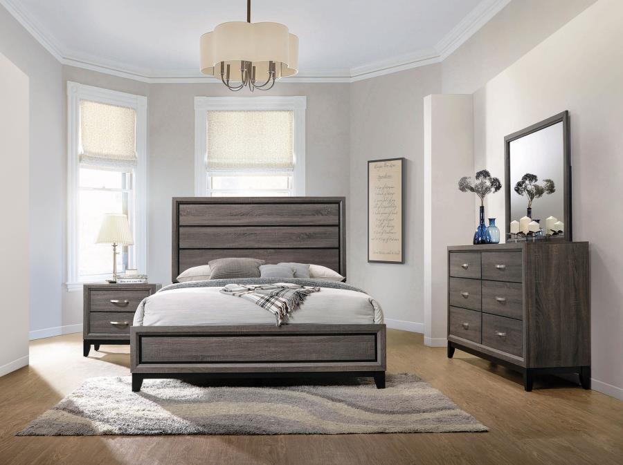 (image for) Watson Four-piece Queen Bedroom Set Grey Oak
