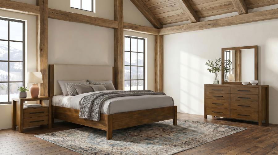 (image for) Adderley 4-piece Eastern King Bedroom Set Warm Brown