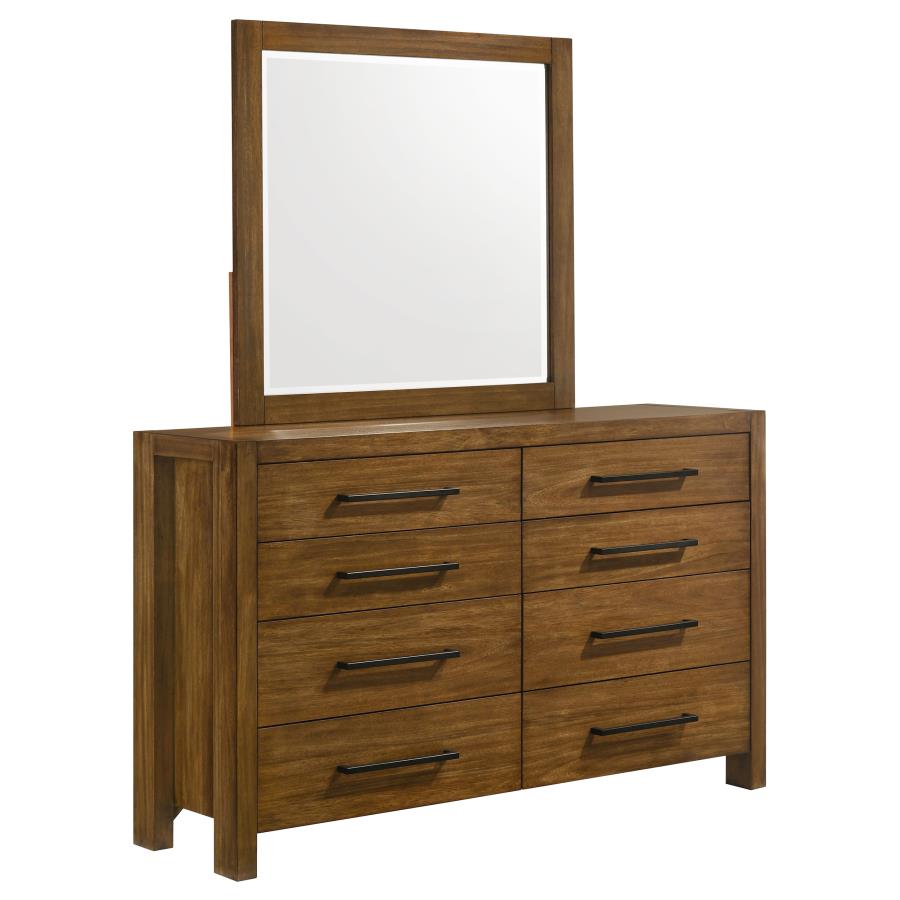 (image for) Adderley 8-drawer Bedroom Dresser and Mirror Warm Brown