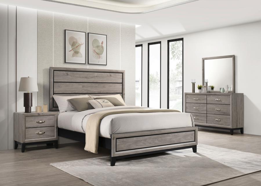 (image for) Valen Four-piece Eastern King Bedroom Set Light Taupe