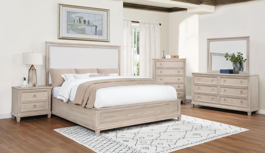 (image for) Pembroke 5-piece Eastern King Bedroom Set Washed Oak
