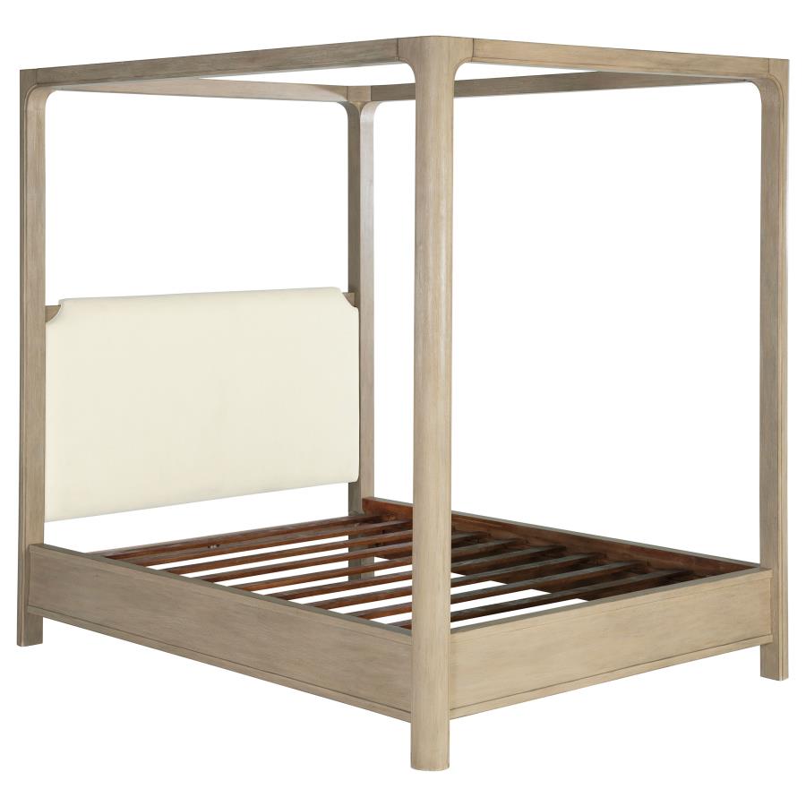 (image for) Solano 83-inch California King Canopy Bed Weathered Mango