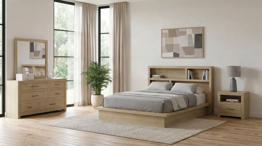 (image for) Hendricks 4-piece Eastern King Bedroom Set Light Oak