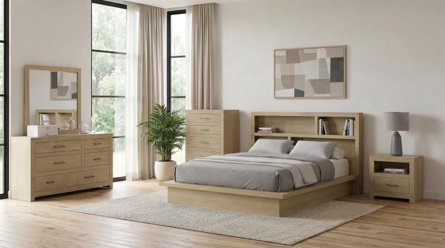 (image for) Hendricks 5-piece California King Bedroom Set Light Oak
