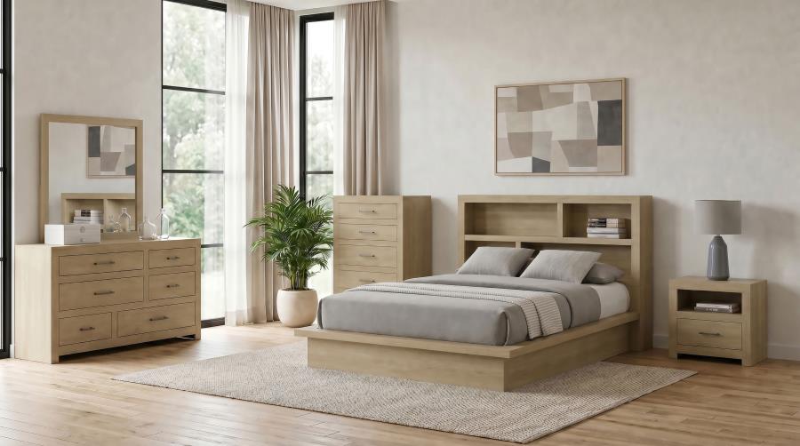 (image for) Hendricks 5-piece Queen Bedroom Set Light Oak