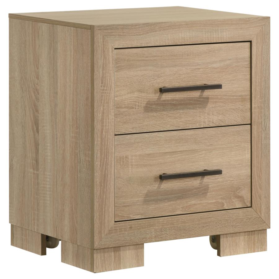 (image for) Arielle 2-Drawer Nightstand with Concealed Casters Light Oak