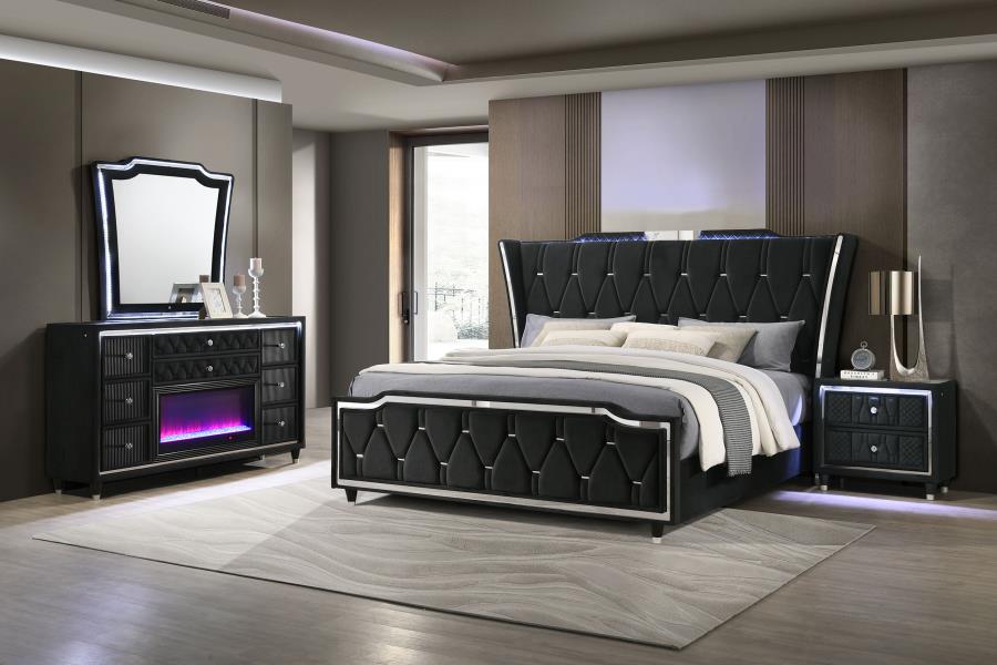 (image for) Lorient 4-piece Queen Bedroom Set Black