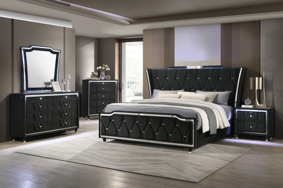 (image for) Lorient 5-piece Queen Bedroom Set Black