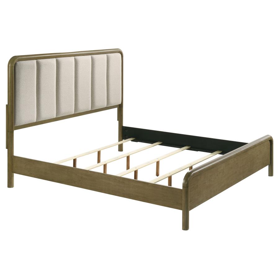 (image for) Amsbury 59-inch Upholstered Queen Bed Nutmeg