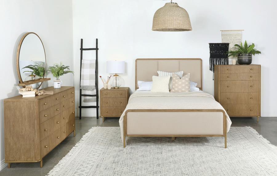 (image for) Arini 5-piece Eastern King Bedroom Set Cream and Sand Wash