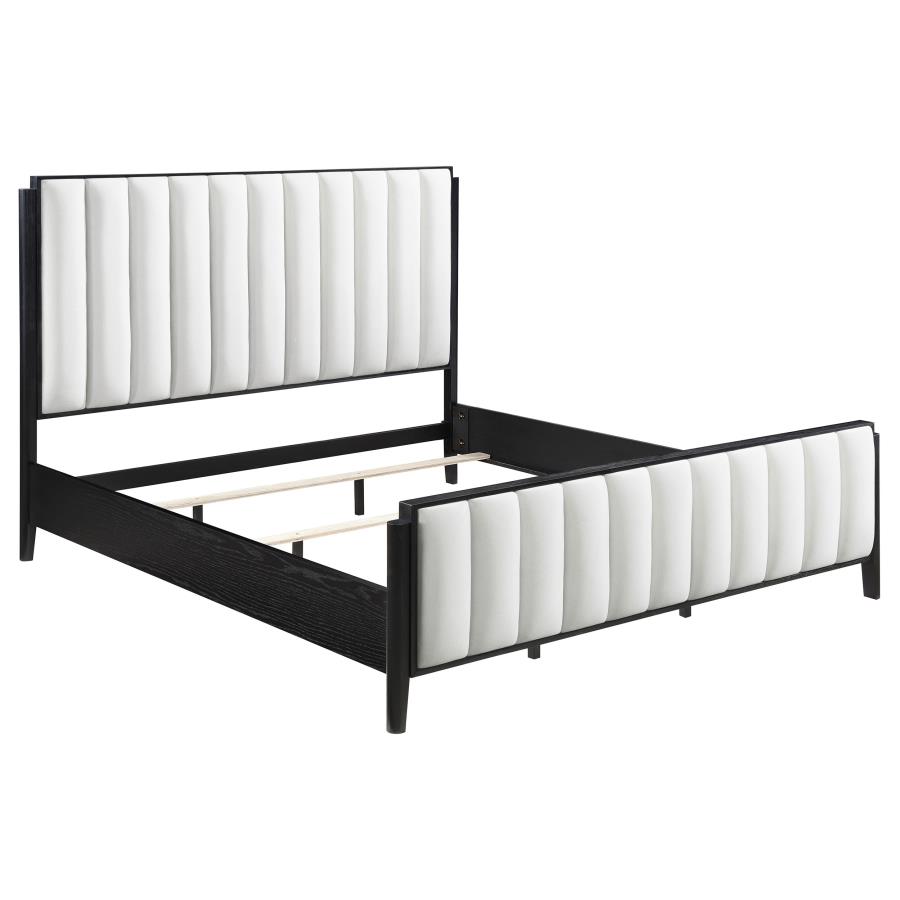 (image for) Brookmead 60-inch Upholstered Eastern King Bed Black