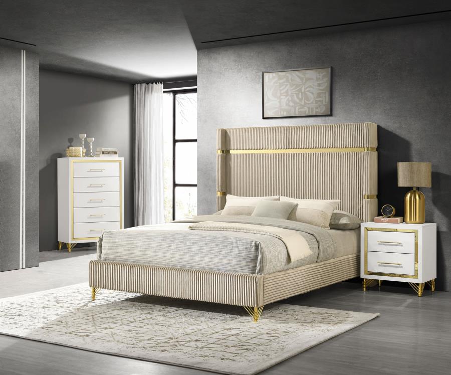 (image for) Lucia 3-piece Queen Bedroom Set Beige and White