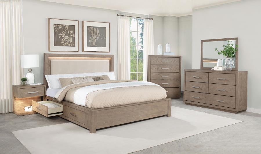 (image for) Kenora 5-piece Eastern King Bedroom Set Barley Brown