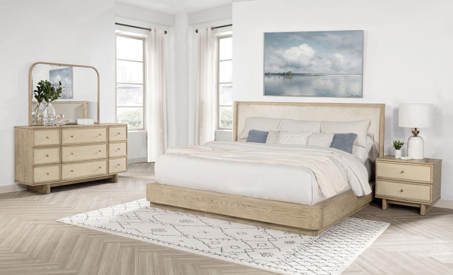 (image for) Kailani 4-piece California King Bedroom Set Beige Oak