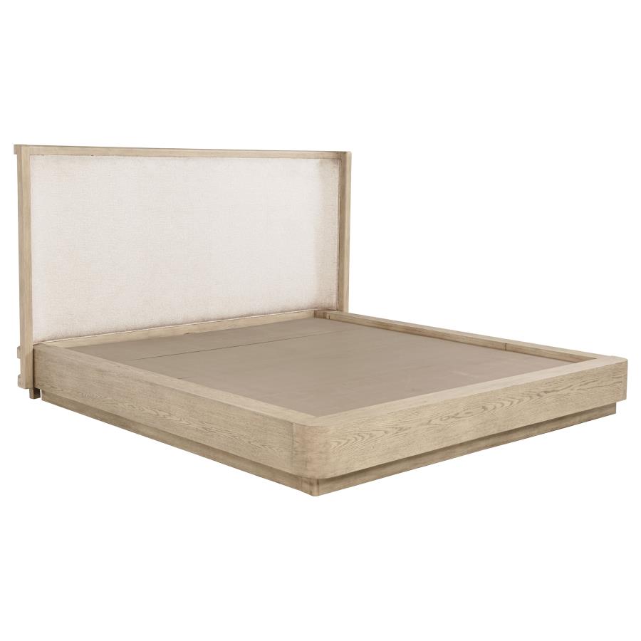 (image for) Kailani 52-inch Queen Wingback Bed Beige Oak