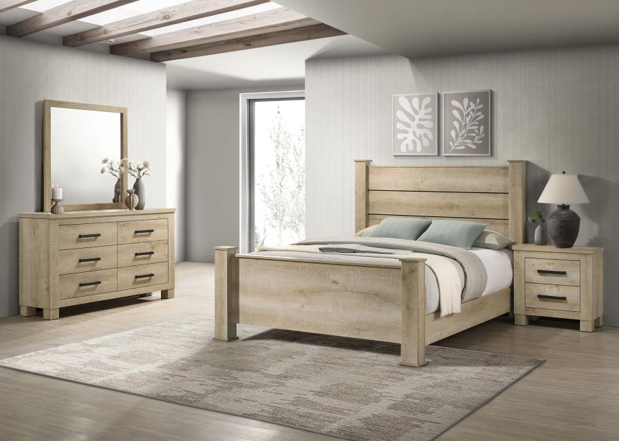 (image for) Oakglen 4-piece California King Bedroom Set Weathered Oak