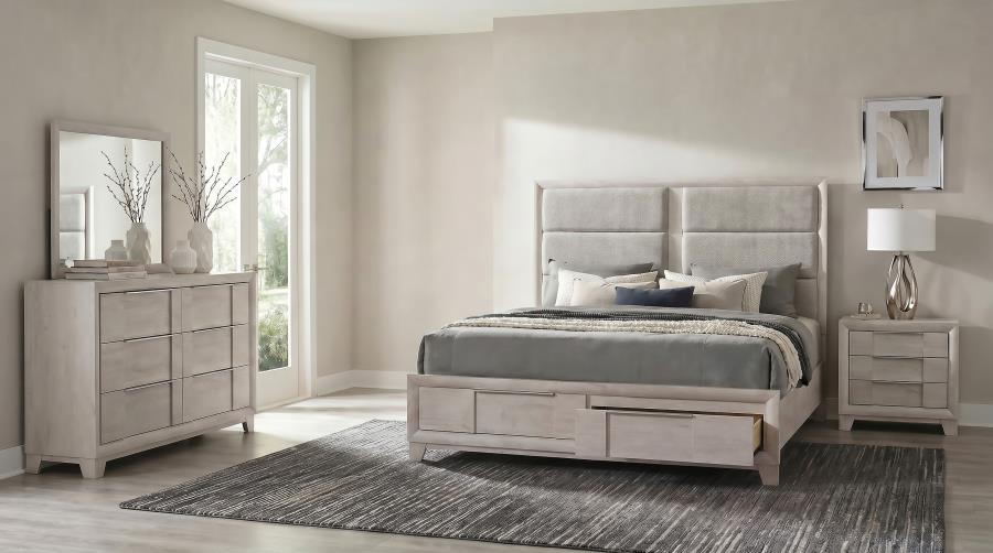 (image for) Farre 4-piece Queen Bedroom Set Washed Grey