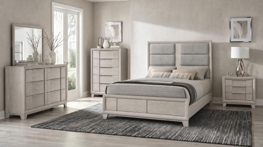 (image for) Farre 5-piece Queen Bedroom Set Washed Grey