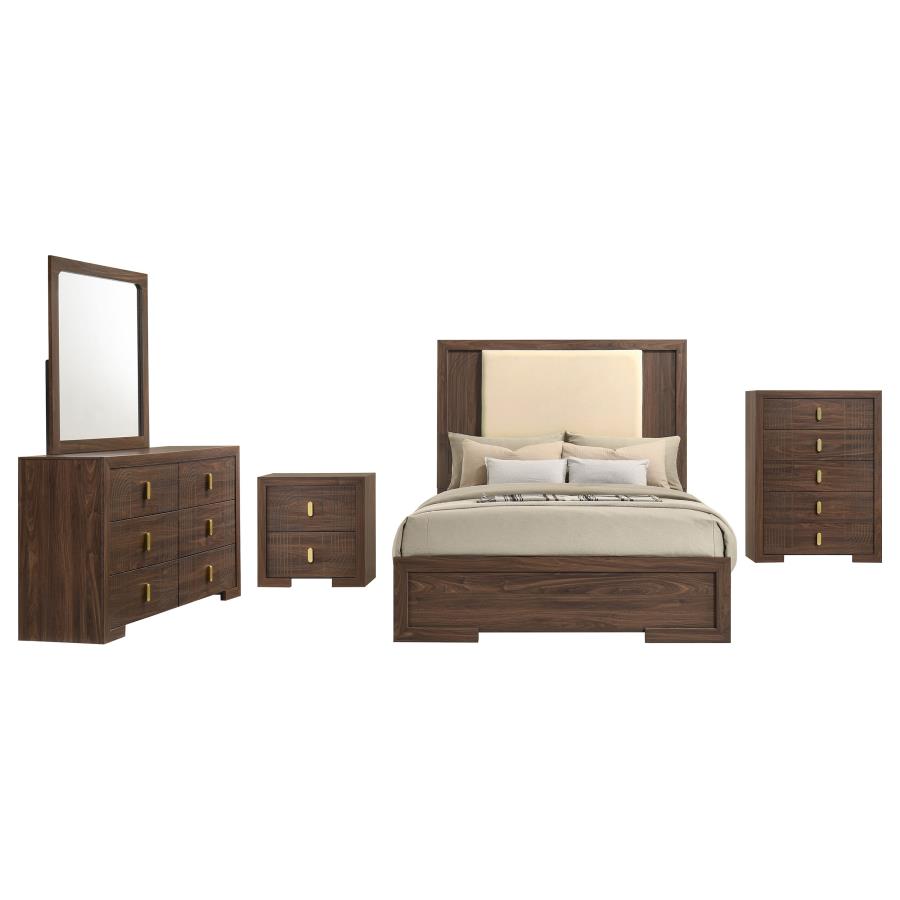 (image for) Etienne 5-piece Full Bedroom Set Walnut