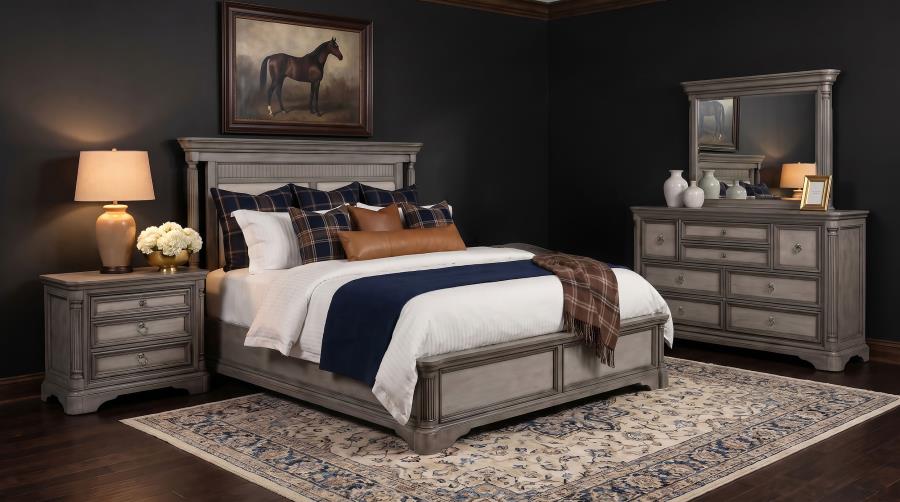 (image for) Cresswell 4-piece California King Bedroom Set Taupe
