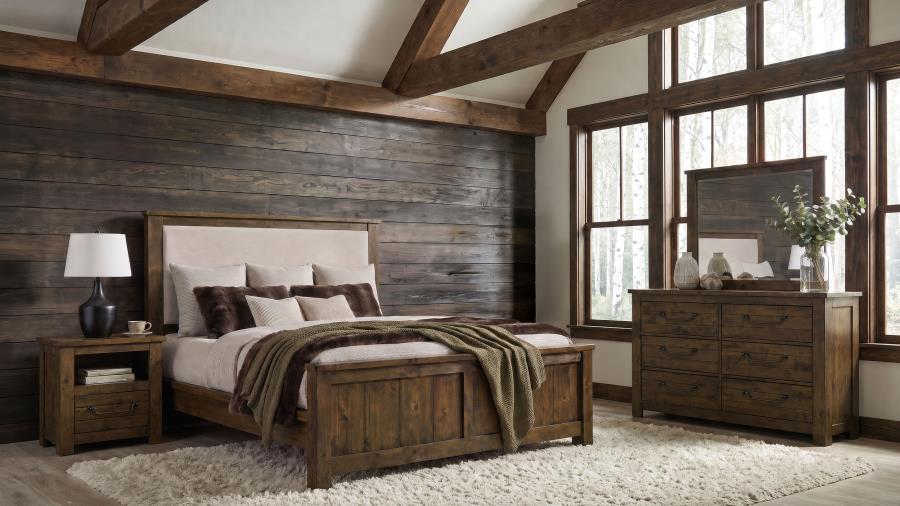 (image for) Doherty 4-piece Eastern King Bedroom Set Rustic Brown