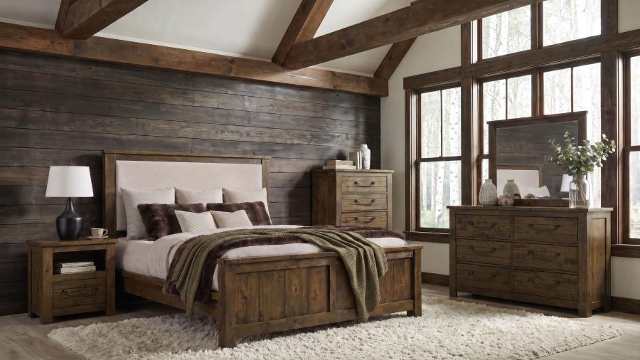 (image for) Doherty 5-piece Eastern King Bedroom Set Rustic Brown