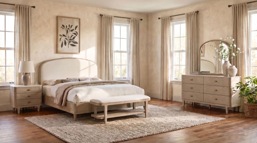 (image for) Lucaire 4-piece Eastern King Bedroom Set Sandstone