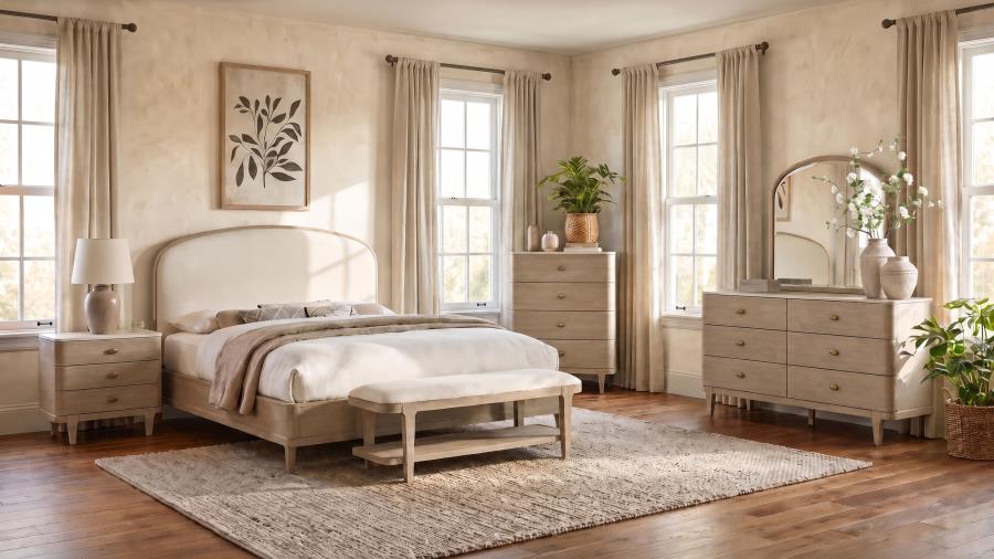 (image for) Lucaire 5-piece Queen Bedroom Set Sandstone