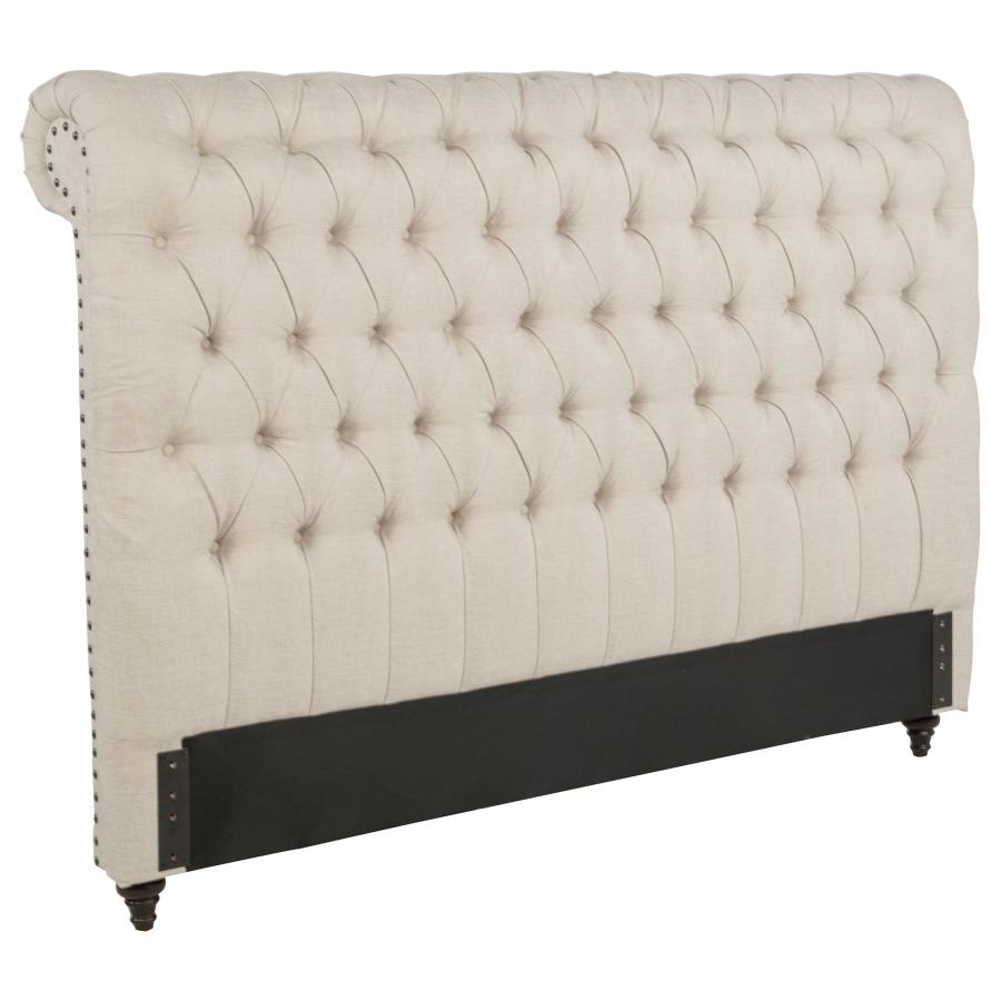 (image for) Devon 57-inch Upholstered Queen Headboard Beige