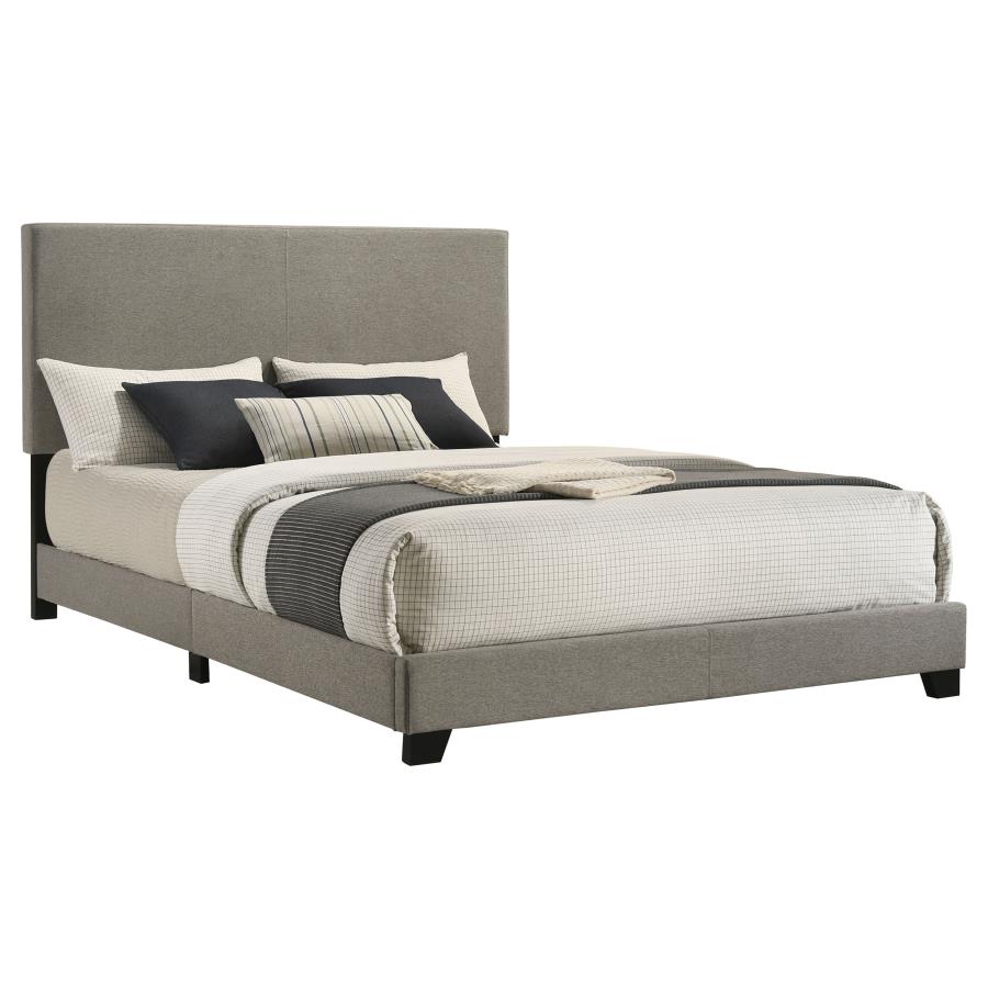 (image for) Dorian Fabric Upholstered Queen Panel Bed Taupe