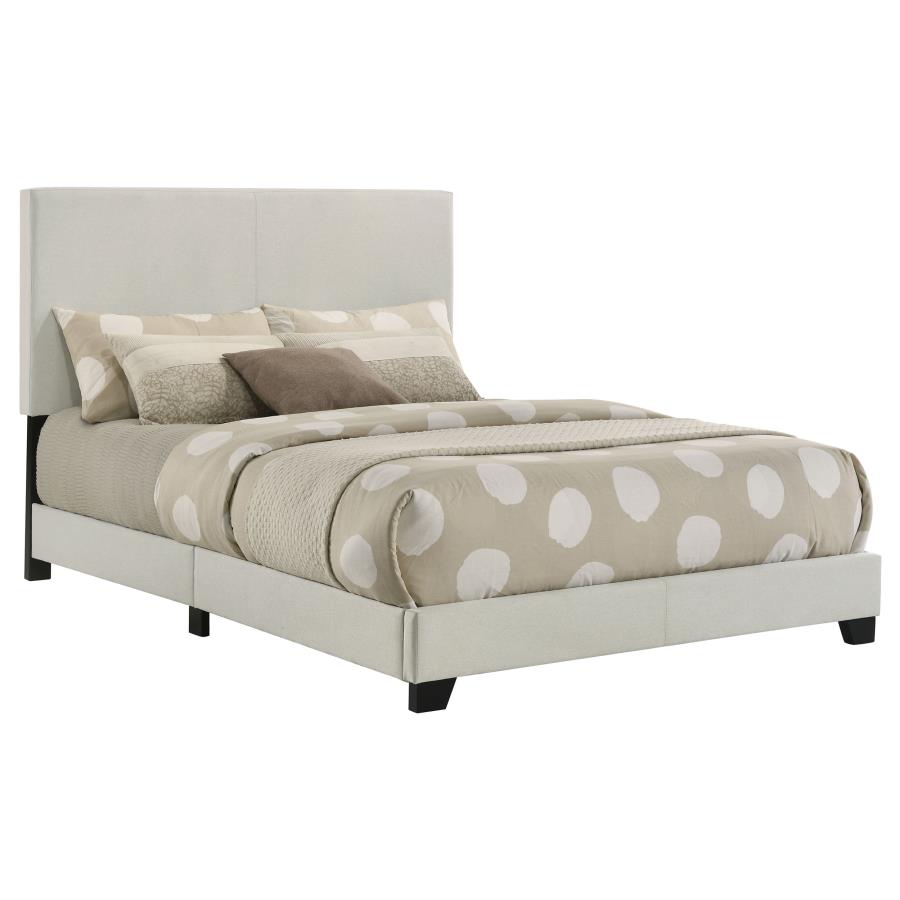 (image for) Dorian Fabric Upholstered Full Panel Bed Cream