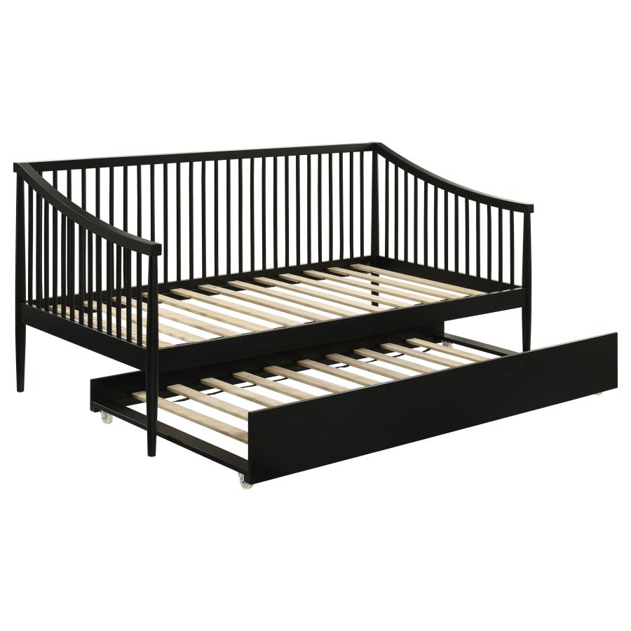 (image for) Delgado Windsor Twin Wood Daybed with Trundle Black