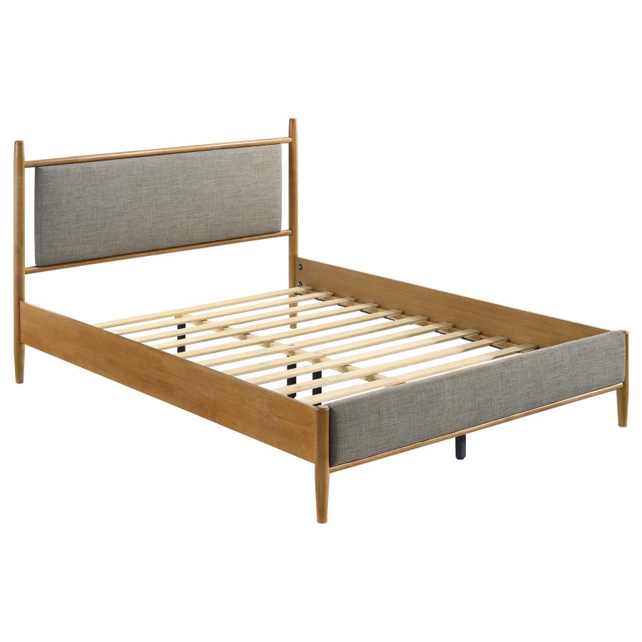 (image for) Mason 46-inch Queen Panel Platform Bed Grey and Light Brown